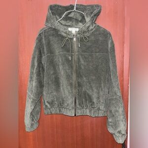 She + Sky Olive Corduroy Hoodie